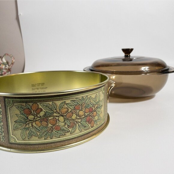 Vintage Pyrex Originals Fireside 2-Quart Casserole Dish W/ Amber Glass Lid - Picture 12 of 16